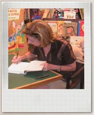 Terry Gamble at bookstore signing